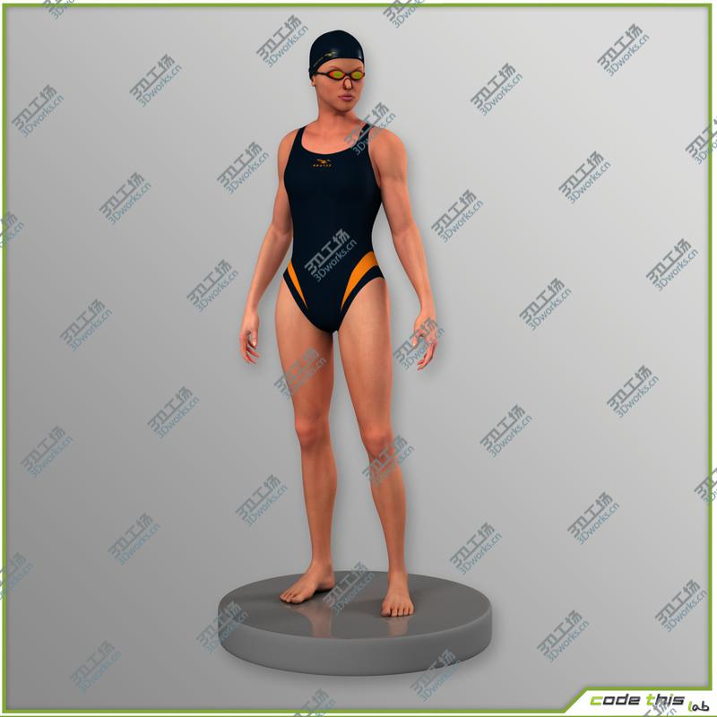 images/goods_img/202104022/Male And Female Swimmer CG 3D model/2.jpg